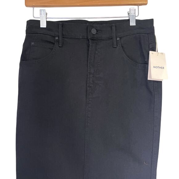 MOTHER NWT The Flagpole Demin Maxi Skirt in Black Size 28 - Picture 8 of 15